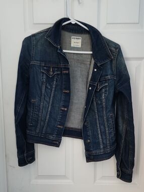 Old Navy Distressed Indigo Denim Jacket - Blue